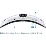 Samsung Odyssey Neo G95NC 57" 8K UHD Curved UltraWide gaming monitor Wit/zwart, 3x HDMI, DisplayPort, 2x USB-A, 2x USB-B, 240 Hz