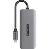 Sitecom 6-in-1 USB-C LAN Multiport dockingstation Grijs