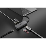 Sitecom 6-in-1 USB-C LAN Multiport dockingstation Grijs