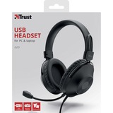 Trust Ozo Over-ear USB-headset Zwart