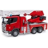 bruder Scania Super 560R brandweerwagen met ladder, waterpomp en licht en geluid Modelvoertuig 03591