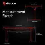 Arozzi Arena Moto Gaming Desk - Black Zwart