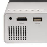 Denver PR-1000 Mini projector Wit/zwart, 30 ANSI Lumen, HDMI, USB, Bluetooth