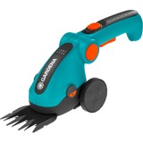 GARDENA Accugrasschaar ComfortCut Li Set Turquoise/zwart, Incl. Li-Ion-Accu 3,0Ah, wielen en een telescopische steel