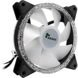 Inter-Tech Argus RS-07 RGB Set120x120x25 case fans Zwart, 3 stuks, 120 x 120 x 25 mm, PWM