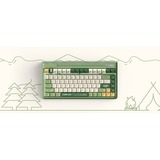 Iqunix OG80 Camping Wireless Mechanical Keyboard Groen, US lay-out (QWERTY), IQUNIX Moonstone, 80% (TKL)	, RGB leds, Hot-swappable, PBT, 2.4GHz | Bluetooth 5.1 | USB-C