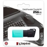 Kingston DataTraveler Exodia M 256 GB usb-stick Turquoise/zwart, USB-A 3.2 Gen 1
