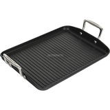 Le Creuset Rechthoekige XL grillplaat bak-/braadpan Zwart/zilver, 35 cm