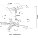 Neomounts CL25-530BL1 Projector plafondhouder Zwart