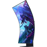 SAMSUNG Odyssey Ark G97NC 55" 4K UHD curved gaming monitor Zwart, 3x HDMI, DisplayPort, 2x USB-A, 2x USB-B, 2x USB-C, Wi-Fi 5, BT, RJ-45, 165 Hz