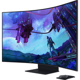 Samsung Odyssey Ark G97NC 55" 4K Ultra HD curved gaming monitor Zwart, 1x DisplayPort, 3x HDMI, 2x USB-C, 2x USB-A, 1x RJ-45, 165 Hz, 3x HDMI, DisplayPort, 2x USB-A, 2x USB-B, 2x USB-C, Wi-Fi 5, BT, RJ-45, 165 Hz