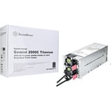 SilverStone Gemini 2000C Titanium 2000 watt voeding  Zilver, 2x 12V-2x6, 4x PCIe