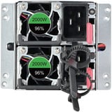 SilverStone Gemini 2000C Titanium 2000 watt voeding  Zilver, 2x 12V-2x6, 4x PCIe