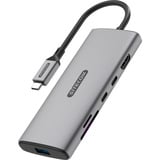 Sitecom 5 in 1 USB-C Multiport Adapter dockingstation Grijs