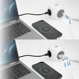 ACT Connectivity Stekkerdoos kubus met 3 stopcontacten, 30W Power Delivery USB-C/A poorten, kabellengte 1,5m stekkerdoos Wit, Type E