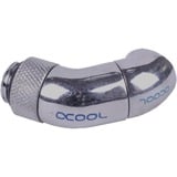Alphacool HF angle adapter double 45° rotatable G1/4 AG to G1/4 IG verbinding Chroom