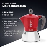 Bialetti Moka Induction 6946 espressomachine Rood/zilver, 6-kops