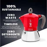 Bialetti Moka Induction 6946 espressomachine Rood/zilver, 6-kops