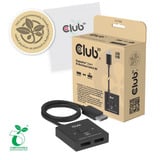 Club 3D DisplayPort 2-in-1 bidirectionele 8K switch displayport switch Zwart
