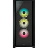 Corsair iCUE 5000X RGB Tower-behuizing Zwart | 2x USB-A 3.2 (5 Gbit/s) | USB-C 3.2 (5 Gbit/s) | Audio | Window-kit