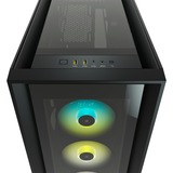 Corsair iCUE 5000X RGB Tower-behuizing Zwart | 2x USB-A 3.2 (5 Gbit/s) | USB-C 3.2 (5 Gbit/s) | Audio | Window-kit