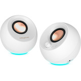 Creative Pebble Pro pc-luidspreker Wit, AUX, USB-A, USB-C, Bluetooth 5.3, RGB