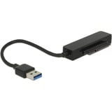 DeLOCK USB-A 3.2 Gen 1 naar 22-pin SATA (female) converter Zwart