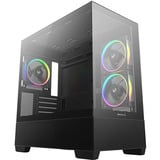 DeepCool CG380 3F midi tower behuizing Zwart | 2x USB-A | 1x USB-C | RGB | Window