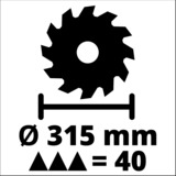 EINHELL Zaagtafel TE-TS 315 U tafelcirkelzaag Rood/zwart