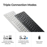 Keychron B5 Pro-K1, toetsenbord Grijs/zwart, US lay-out, Scissor switches, ABS keycaps, 2.4 GHz / Bluetooth / USB