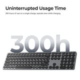 Keychron B5 Pro-K1 toetsenbord Grijs, US lay-out (QWERTY), Scissor switches, 100%, ABS keycaps, 2.4 GHz / Bluetooth / USB