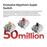 Keychron C3 Pro-H4 RGB mechanisch toetsenbord Zwart, US lay-out (QWERTY), Keychron Super Banana, 80% (TKL)	, RGB leds, Cherry Double-Shot PBT, hot swap, 8000 Hz