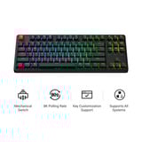 Keychron C3 Pro-H4, toetsenbord Zwart, US lay-out, Keychron Super Banana, 80% TKL, RGB leds, Cherry Double-Shot PBT, hot swap, 8000 Hz
