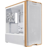 Lian Li LANCOOL 217 midi tower behuizing Wit/houtkleur | 2x USB-A | 1x USB-C | Tempered Glass