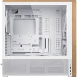 Lian Li LANCOOL 217 midi tower behuizing Wit/houtkleur | 2x USB-A | 1x USB-C | Tempered Glass
