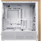Lian Li LANCOOL 217 midi tower behuizing Wit/houtkleur | 2x USB-A | 1x USB-C | Tempered Glass