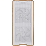 Lian Li LANCOOL 217 midi tower behuizing Wit/houtkleur | 2x USB-A | 1x USB-C | Tempered Glass