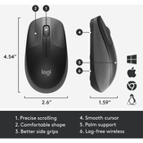 Logitech M190 Full-size wireless mouse Zwart, 1000 dpi