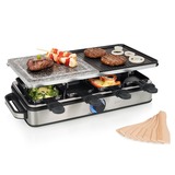 Princess 162635 Raclette 8 Stone and Grill Deluxe gourmetstel Roestvrij staal