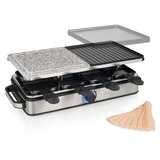 Princess 162635 Raclette 8 Stone and Grill Deluxe gourmetstel Roestvrij staal