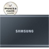 SAMSUNG Portable T7, 2 TB externe SSD Grijs, MU-PC2T0T/WW, USB-A 3.2 (10 Gbit/s)