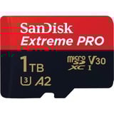 SanDisk Extreme PRO microSDXC 1 TB geheugenkaart UHS-I U3, Class 10, V30, A2, Incl. SD Adapter
