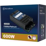 SilverStone FX600z Platinum, 600 Watt voeding  Zwart, 1x 12-Pin High Power GPU, 2x PCIe, Kabel-Management