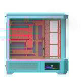 Thermaltake View 600 TG Mint Strawberry big tower behuizing Mint/bes | 2x USB-A | 1x USB-C | Tempered Glass