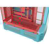 Thermaltake View 600 TG Mint Strawberry big tower behuizing Mint/bes | 2x USB-A | 1x USB-C | Tempered Glass