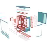 Thermaltake View 600 TG Mint Strawberry big tower behuizing Mint/bes | 2x USB-A | 1x USB-C | Tempered Glass