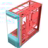 Thermaltake View 600 TG Mint Strawberry big tower behuizing Mint/bes | 2x USB-A | 1x USB-C | Tempered Glass