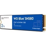 WD Blue SN580, 2 TB SSD Blauw/wit, WDS200T3B0E, M.2 2280, PCIe Gen4 x4