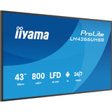 iiyama ProLite LH4366UHSB-B1AG 43" 4K Ultra HD Public Display Zwart, HDMI, USB-C, LAN, WiFi, Audio, Android