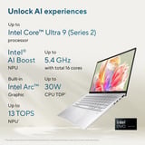 ASUS Zenbook 14 OLED UX3405CA-QLNAD7W 14"  laptop Blauw | Core Ultra 9 285H | Arc 140T | 32 GB | 1 TB SSD